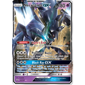 Rare Holo GX Necrozma-GX 63/147 Pokemon TCG Sun & Moon Burning Shadows