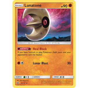 Lunatone 68/147 Pokemon TCG Sun & Moon Burning Shadows