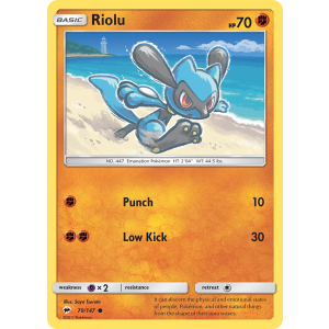 Riolu 70/147 Pokemon TCG Sun & Moon Burning Shadows