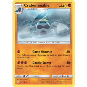 Crabominable 74/147 Pokemon TCG Sun & Moon Burning Shadows