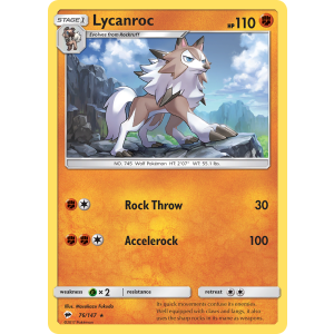 Lycanroc 76/147 Pokemon TCG Sun & Moon Burning Shadows