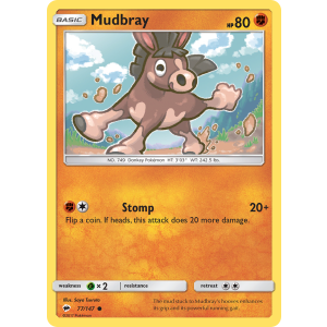 Mudbray 77/147 Pokemon TCG Sun & Moon Burning Shadows