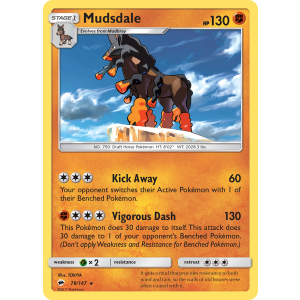 Mudsdale 78/147 Pokemon TCG Sun & Moon Burning Shadows