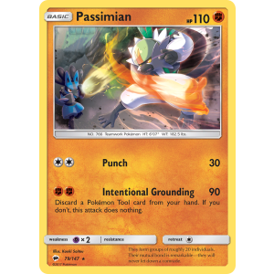 Passimian 79/147 Pokemon TCG Sun & Moon Burning Shadows