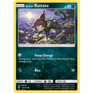 Alolan Rattata 81/147 Pokemon TCG Sun & Moon Burning Shadows