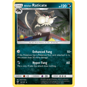 Alolan Raticate 82/147 Pokemon TCG Sun & Moon Burning Shadows