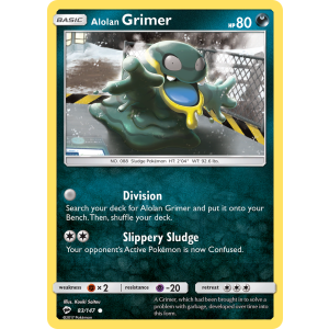 Alolan Grimer 83/147 Pokemon TCG Sun & Moon Burning Shadows