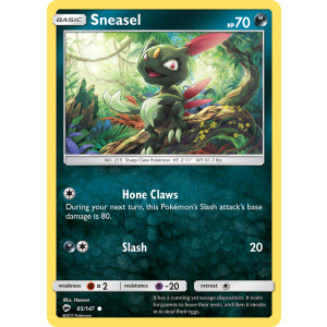 Sneasel 85/147 Pokemon TCG Sun & Moon Burning Shadows