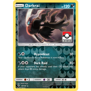 Rare Holo Darkrai 87/147 Pokemon TCG Sun & Moon Burning Shadows