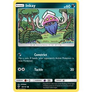 Inkay 89/147 Pokemon TCG Sun & Moon Burning Shadows