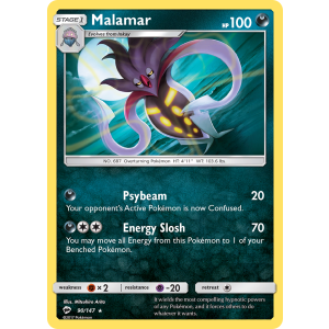 Malamar 90/147 Pokemon TCG Sun & Moon Burning Shadows