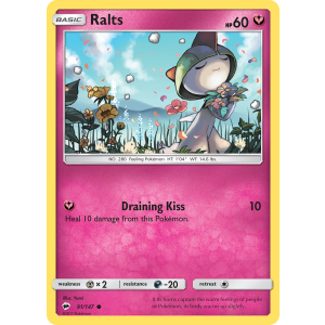 Ralts 91/147 Pokemon TCG Sun & Moon Burning Shadows