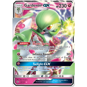 Rare Holo GX Gardevoir-GX 93/147 Pokemon TCG Sun & Moon Burning Shadows