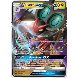 Rare Holo GX Noivern-GX 99/147 Pokemon TCG Sun & Moon Burning Shadows