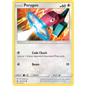 Porygon 103/147 Pokemon TCG Sun & Moon Burning Shadows