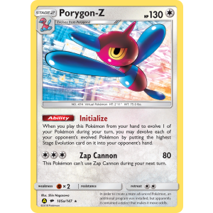 Rare Holo Porygon-Z 105a/147 Pokemon TCG Sun & Moon Burning Shadows