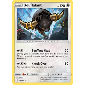 Bouffalant 108/147 Pokemon TCG Sun & Moon Burning Shadows