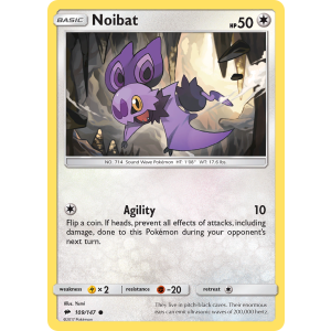 Noibat 109/147 Pokemon TCG Sun & Moon Burning Shadows