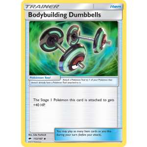 Bodybuilding Dumbbells 113/147 Pokemon TCG Sun & Moon Burning Shadows