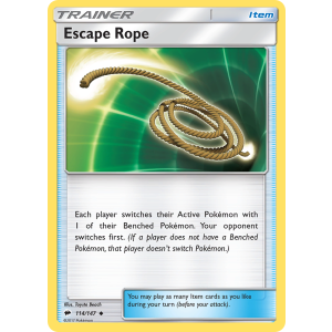 Escape Rope 114/147 Pokemon TCG Sun & Moon Burning Shadows