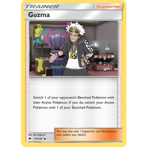 Guzma 115/147 Pokemon TCG Sun & Moon Burning Shadows