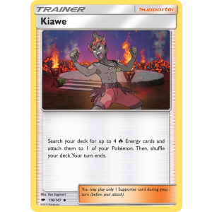 Kiawe 116/147 Pokemon TCG Sun & Moon Burning Shadows