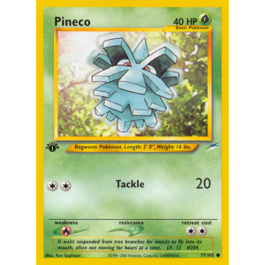 Pineco 77/105 Pokemon TCG Neo Neo Destiny