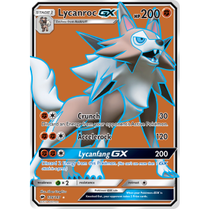 Rare Ultra Lycanroc-GX 136/147 Pokemon TCG Sun & Moon Burning Shadows