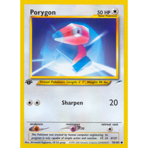 Porygon 78/105 Pokemon TCG Neo Neo Destiny