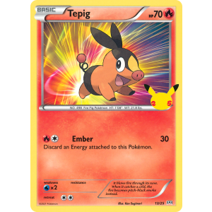  Tepig 13/25 Pokemon TCG Other McDonald's Collection 2021