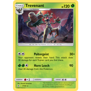 Trevenant 7/145 Pokemon TCG Sun & Moon Guardians Rising