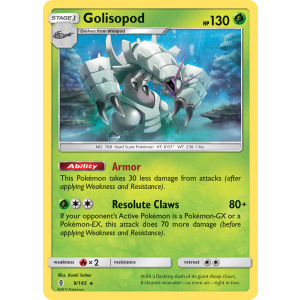 Rare Holo Golisopod 9/145 Pokemon TCG Sun & Moon Guardians Rising