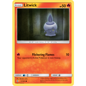 Litwick 11/145 Pokemon TCG Sun & Moon Guardians Rising