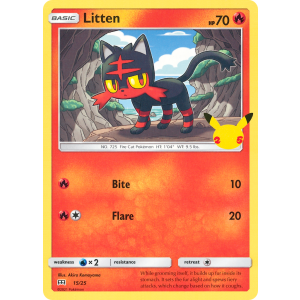  Litten 15/25 Pokemon TCG Other McDonald's Collection 2021