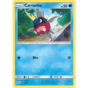 Carvanha 27/145 Pokemon TCG Sun & Moon Guardians Rising