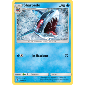 Sharpedo 28/145 Pokemon TCG Sun & Moon Guardians Rising