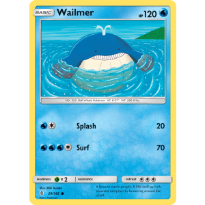 Wailmer 29/145 Pokemon TCG Sun & Moon Guardians Rising