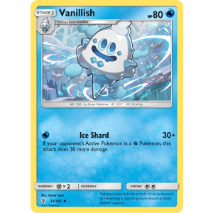 Vanillish 34/145 Pokemon TCG Sun & Moon Guardians Rising