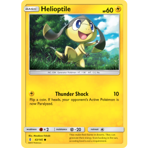 Helioptile 43/145 Pokemon TCG Sun & Moon Guardians Rising