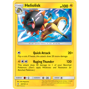 Heliolisk 44/145 Pokemon TCG Sun & Moon Guardians Rising