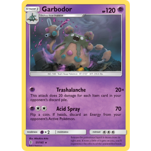 Garbodor 51/145 Pokemon TCG Sun & Moon Guardians Rising