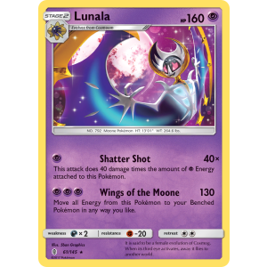 Lunala 61/145 Pokemon TCG Sun & Moon Guardians Rising