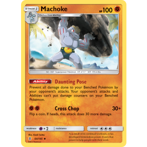 Machoke 64/145 Pokemon TCG Sun & Moon Guardians Rising