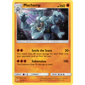 Rare Holo Machamp 65/145 Pokemon TCG Sun & Moon Guardians Rising