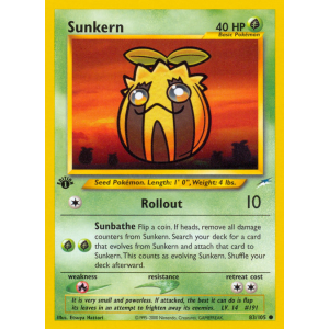 Sunkern 83/105 Pokemon TCG Neo Neo Destiny