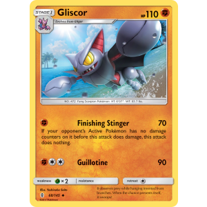 Gliscor 68/145 Pokemon TCG Sun & Moon Guardians Rising