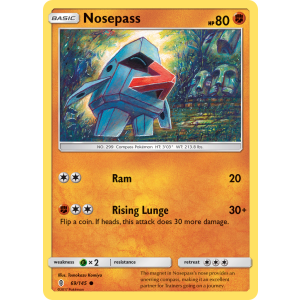 Nosepass 69/145 Pokemon TCG Sun & Moon Guardians Rising