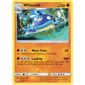 Whiscash 71/145 Pokemon TCG Sun & Moon Guardians Rising