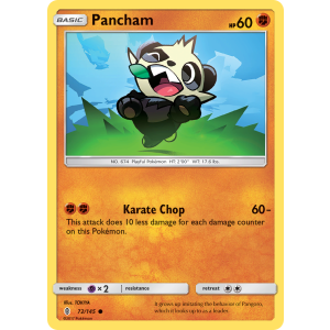 Pancham 72/145 Pokemon TCG Sun & Moon Guardians Rising