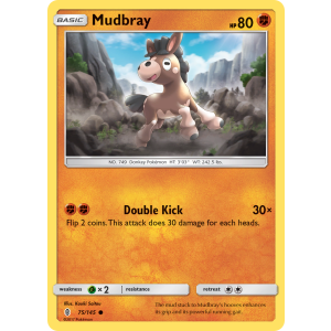 Mudbray 75/145 Pokemon TCG Sun & Moon Guardians Rising